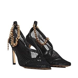 Bottega Veneta Chain Trimmed Mesh Sandals
